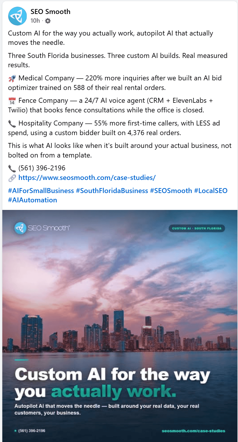 Seo Smooth - Custom Ai For The Way You Work Seo Smooth Custom Ai For South Florida Businesses