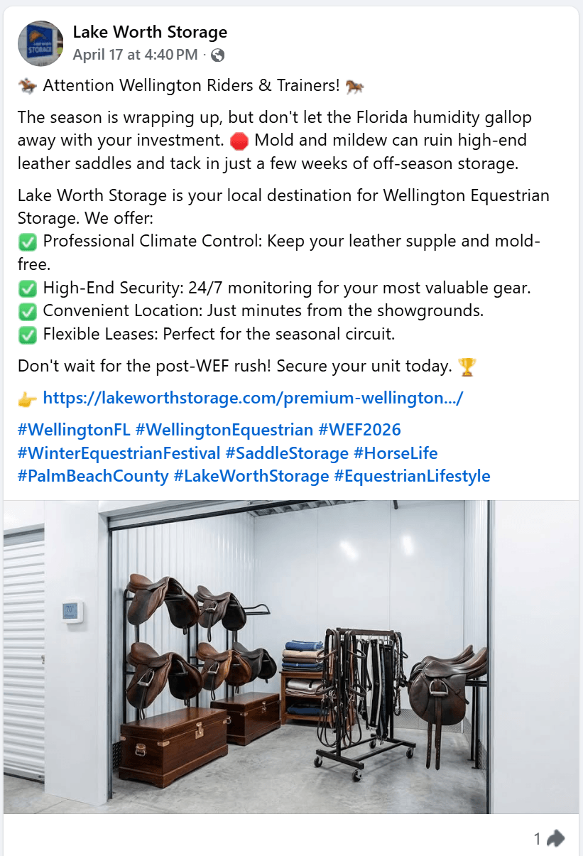 Lake Worth Storage - Wellington Equestrian Tack Lake Worth Storage Wellington Equestrian Saddle And Tack Storage Wef