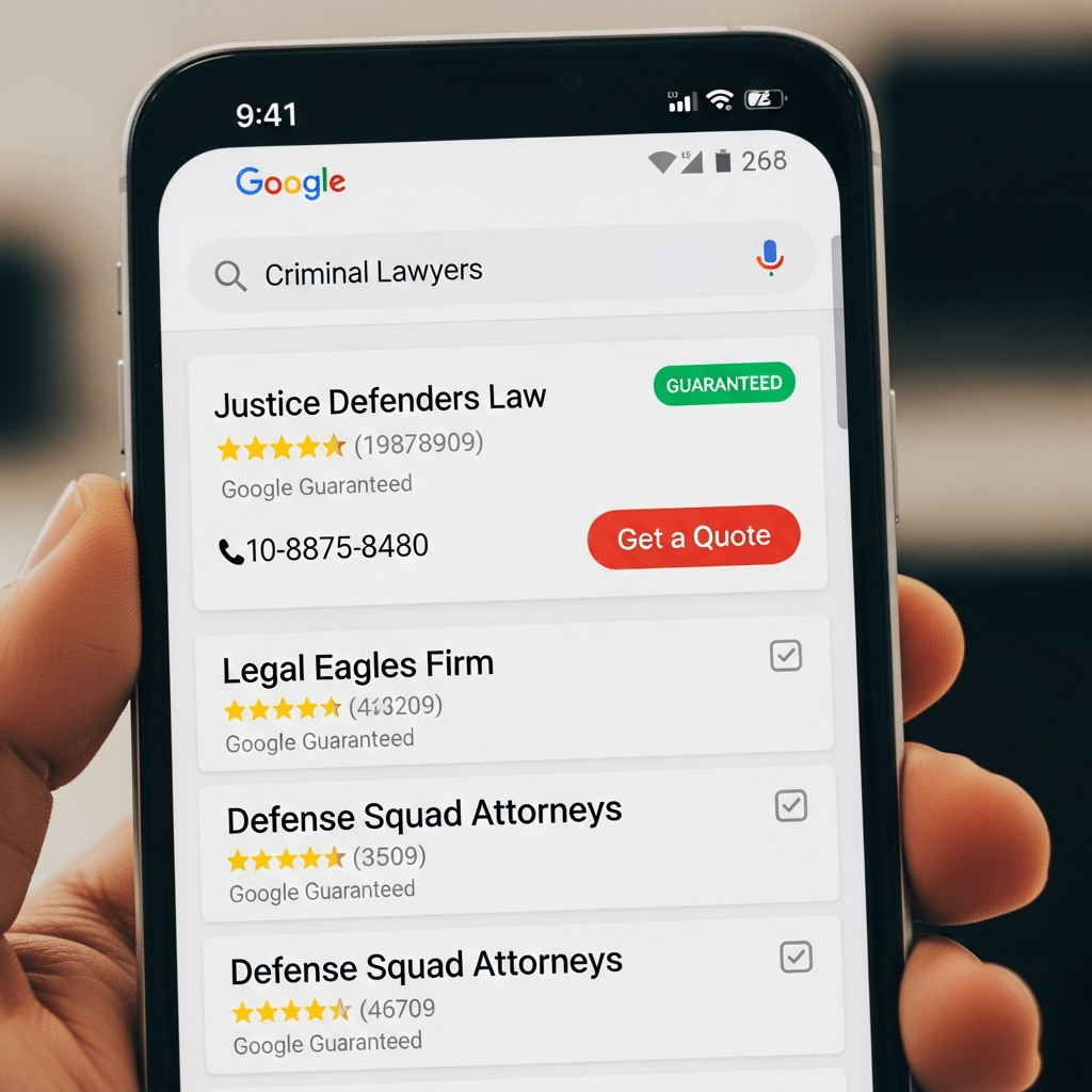 Local Service Ads for criminal lawyers