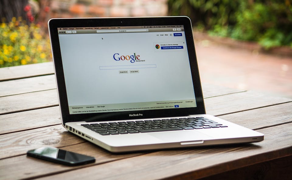 Seo Service Search Rankings And Seo Work On A Laptop Workspace